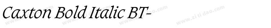 Caxton Bold Italic BT字体转换